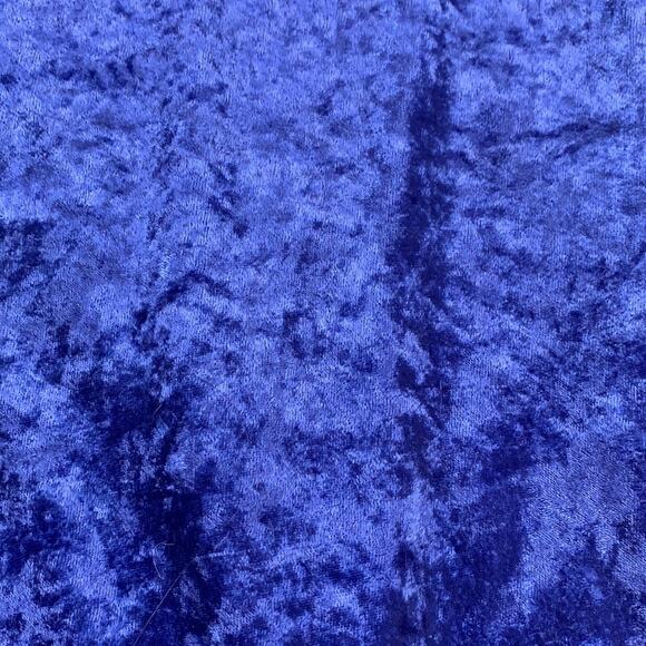 Vintage 90s Street Flower blue crushed velvet long stretch sheath dress, med - Picture 3 of 6